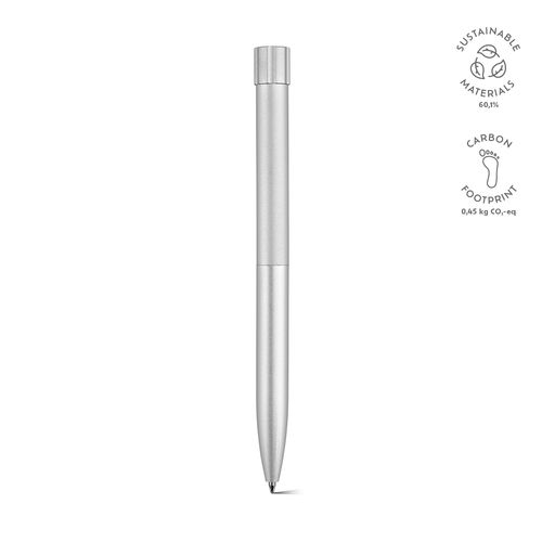 Bolígrafo Borges de rAluminio. Tinta Dokumental® negra de 1 km