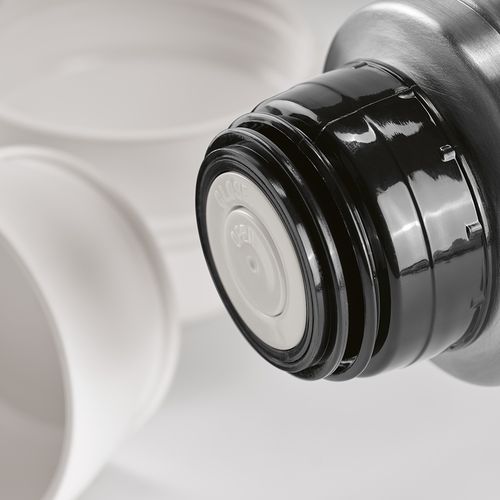 white Termo Loire; de rInox, 810 ml. Incluye 2 tazas y mosquetón