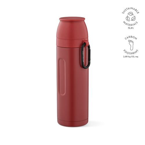 Termo Loire; de rInox, 810 ml. Incluye 2 tazas y mosquetón