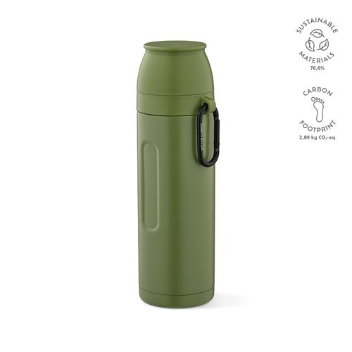 Termo Loire; de rInox, 810 ml. Incluye 2 tazas y mosquetón