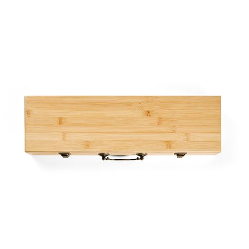 Set barbecue Turner bambou,mallette: pince, fourchette et spatule - 3