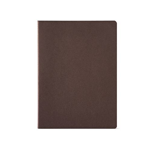 marrón Libreta Bronte A4 de tapa blanda de cartón reciclado. Papel FSC®