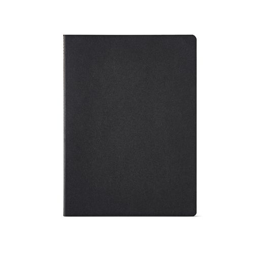 black Libreta Bronte A4 de tapa blanda de cartón reciclado. Papel FSC®