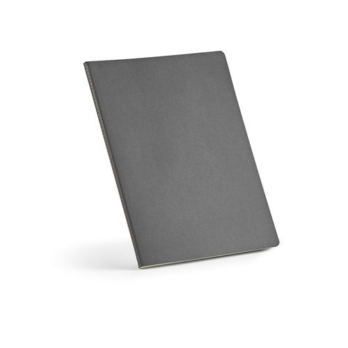gray Libreta Bronte A4 de tapa blanda de cartón reciclado. Papel FSC®