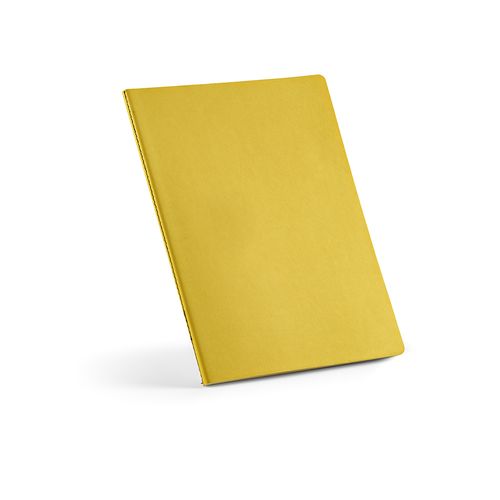 amarillo oscuro Libreta Bronte A4 de tapa blanda de cartón reciclado. Papel FSC®
