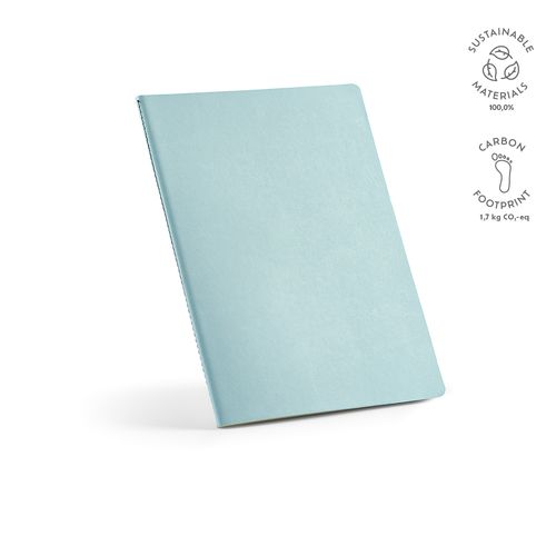 Libreta Bronte A4 de tapa blanda de cartón reciclado. Papel FSC