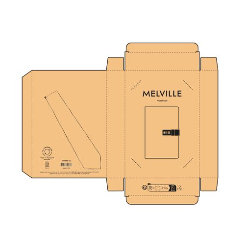 Carnet Melville rPET, fermeture métal, 192p 70g/m²