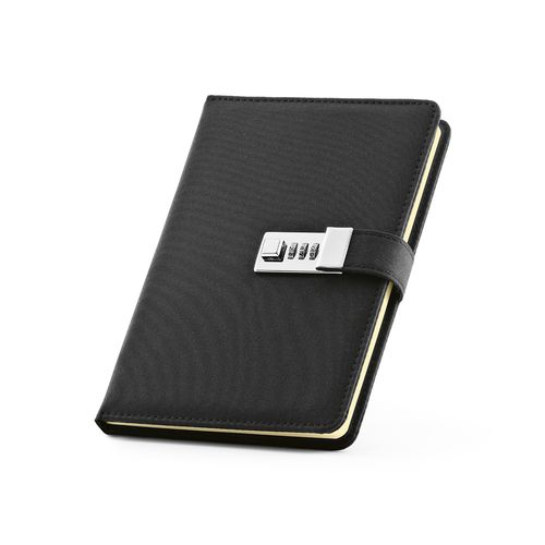 Carnet Melville rPET, fermeture métal, 192p 70g/m²