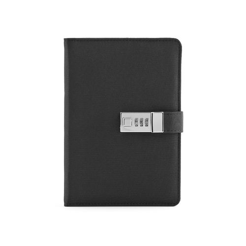 Carnet Melville rPET, fermeture métal, 192p 70g/m²