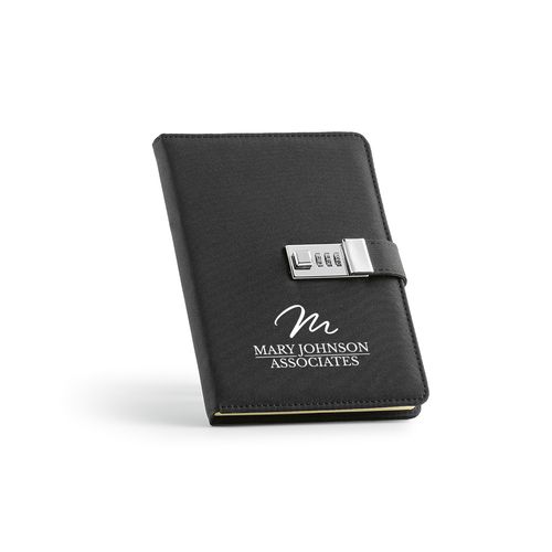 Carnet Melville rPET, fermeture métal, 192p 70g/m²
