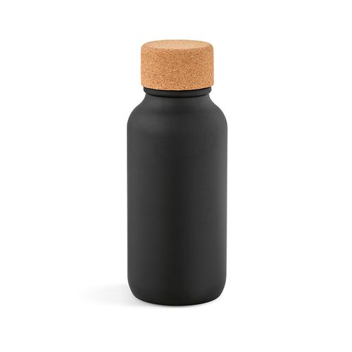 black Botella Volga; de rInox y corcho, 530 ml. Pared simple, hermética