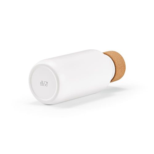 Botella Volga; de rInox y corcho, 530 ml. Pared simple, hermética