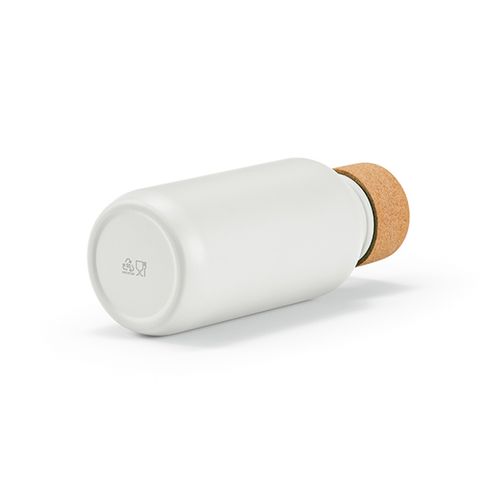 Botella Volga; de rInox y corcho, 530 ml. Pared simple, hermética