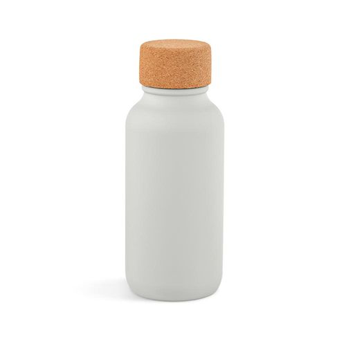 gris claro Botella Volga; de rInox y corcho, 530 ml. Pared simple, hermética