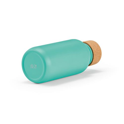 Botella Volga; de rInox y corcho, 530 ml. Pared simple, hermética