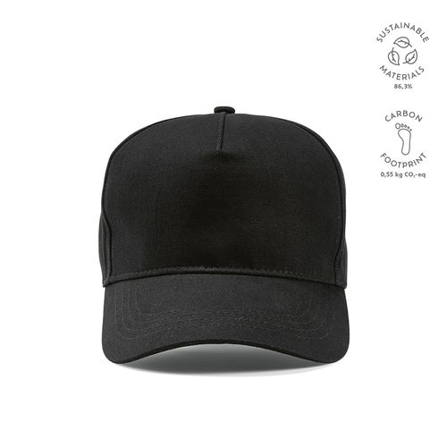Gorra Hendrix de rCotton de 280 gsm. 5 paneles y cierre metálico