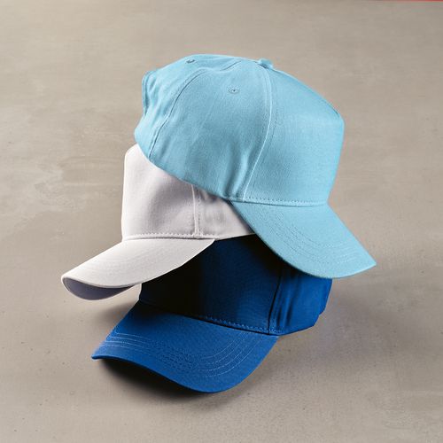 white Gorra Hendrix de rCotton de 280 gsm. 5 paneles y cierre metálico