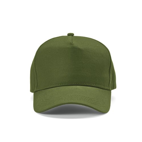 ejército verde Gorra Hendrix de rCotton de 280 gsm. 5 paneles y cierre metálico