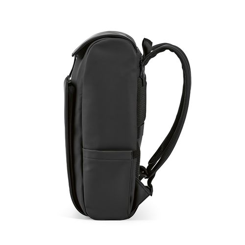 black Mochila Lisbon; 20L de PU reciclado, para portátil de 15.6