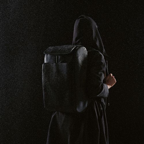 black Mochila Lisbon; 20L de PU reciclado, para portátil de 15.6