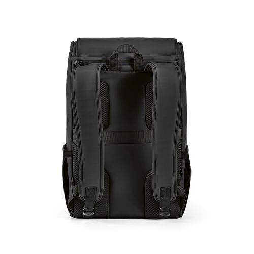black Mochila Lisbon; 20L de PU reciclado, para portátil de 15.6
