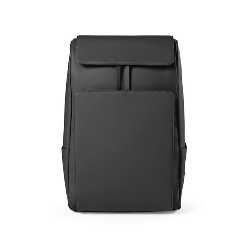 black Mochila Lisbon; 20L de PU reciclado, para portátil de 15.6