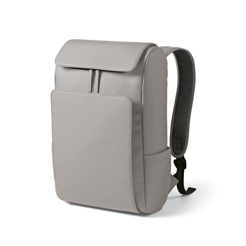 gris claro Mochila Lisbon; 20L de PU reciclado, para portátil de 15.6
