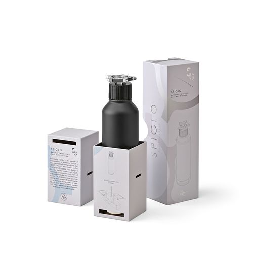 Gourde Spiglo rInox 780ml. Double paroi, étanche. Bouchon rotatif