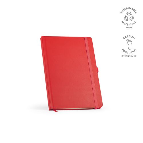 red Libreta Marquez A5 de tapa dura; 196 hojas recicladas de 70 gsm