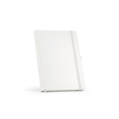 white Libreta Marquez A5 de tapa dura; 196 hojas recicladas de 70 gsm