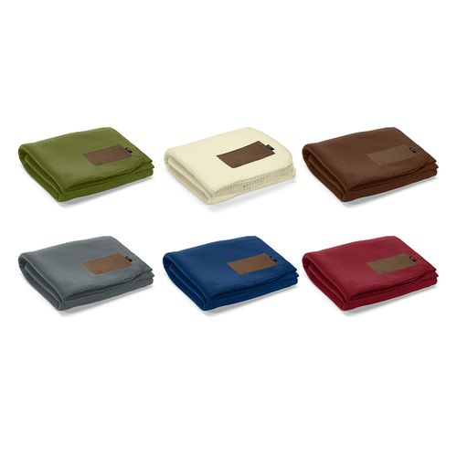 Plaid Pollock en rPET 180 g/m², patch personnalisable.