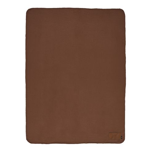 marrón oscuro Manta Pollock de rPET de 180 gsm. Con parche personalizable