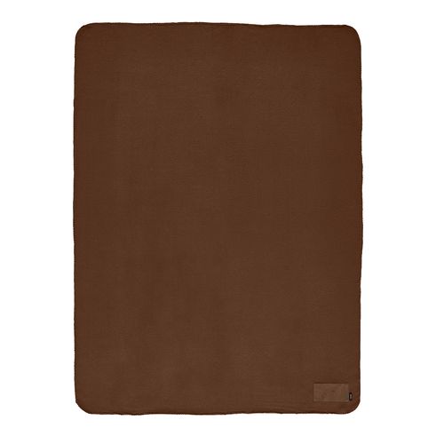 marrón oscuro Manta Pollock de rPET de 180 gsm. Con parche personalizable
