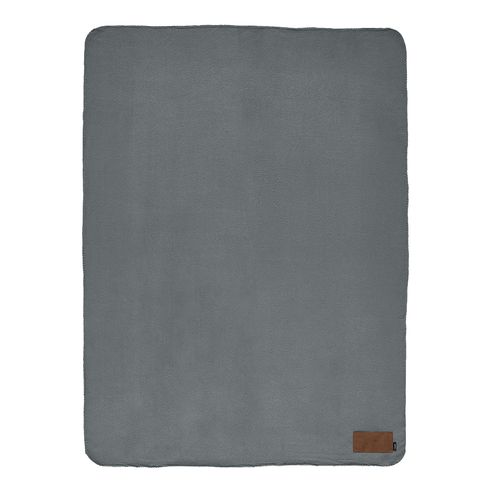 gris oscuro Manta Pollock de rPET de 180 gsm. Con parche personalizable