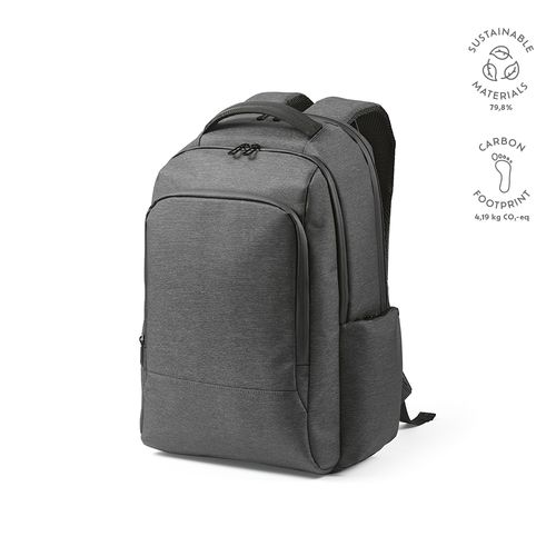 gris oscuro Mochila New York de 20 l, de rNailon y rPET. Portátil de 17