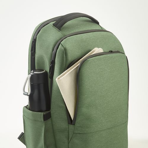 ejército verde Mochila New York de 20 l, de rNailon y rPET. Portátil de 17