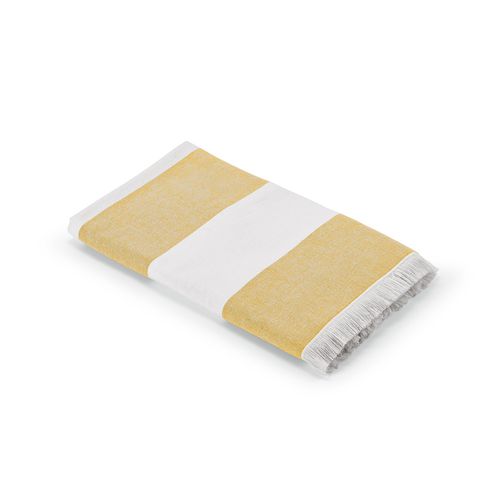 amarillo oscuro Toalla Rodin de algodón reciclado de 350 gsm. Made in Portugal