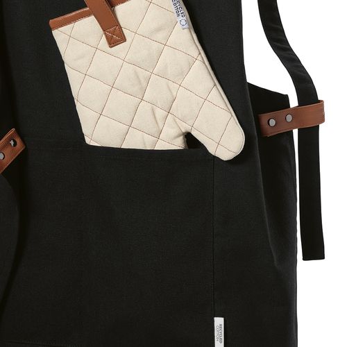 Delantal Kandinsky en algodón reciclado 280 gsm y detalles en rPU