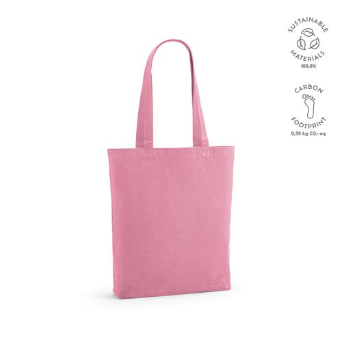pink Bolsa compra Annapurna; rCotton 180 gsm. Asas de 65 cm y fuelle