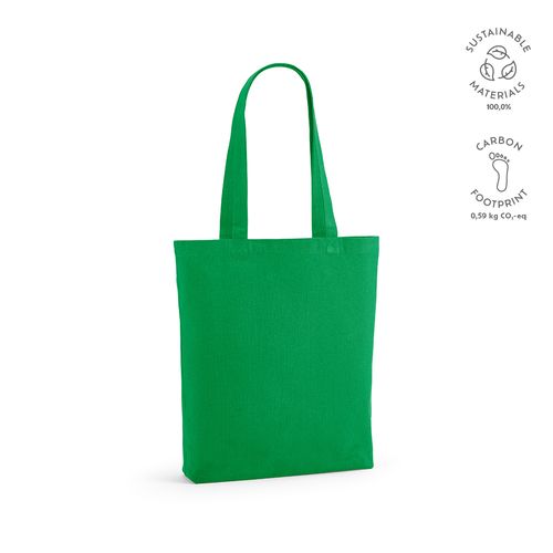 green Bolsa compra Annapurna; rCotton 180 gsm. Asas de 65 cm y fuelle
