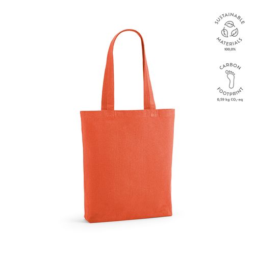 orange Bolsa compra Annapurna; rCotton 180 gsm. Asas de 65 cm y fuelle