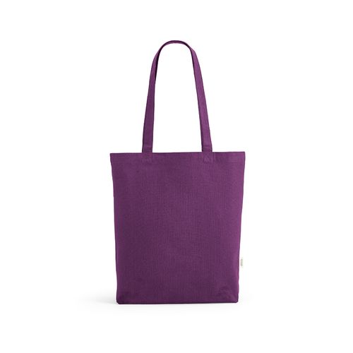 purple Bolsa compra Annapurna; rCotton 180 gsm. Asas de 65 cm y fuelle