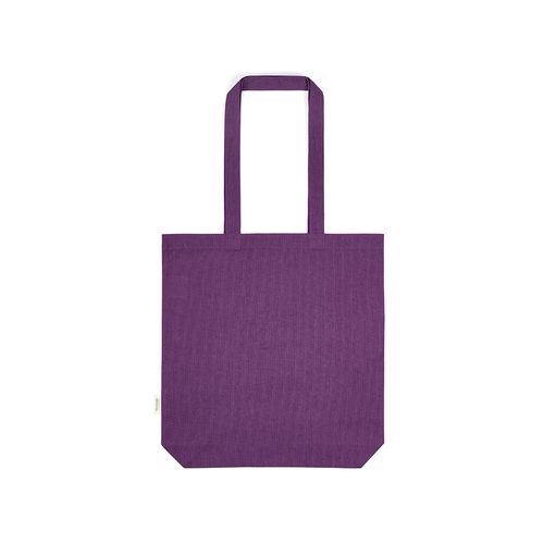 purple Bolsa compra Annapurna; rCotton 180 gsm. Asas de 65 cm y fuelle