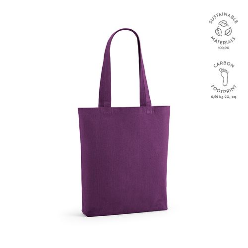 purple Bolsa compra Annapurna; rCotton 180 gsm. Asas de 65 cm y fuelle
