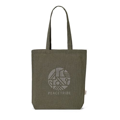 Bolsa compra Annapurna; rCotton 180 gsm. Asas de 65 cm y fuelle