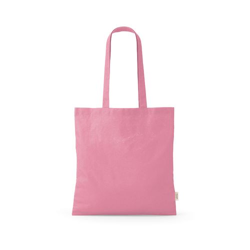 pink Bolsa de compra Everest; algodón reciclado 140 gsm Asas de 65 cm