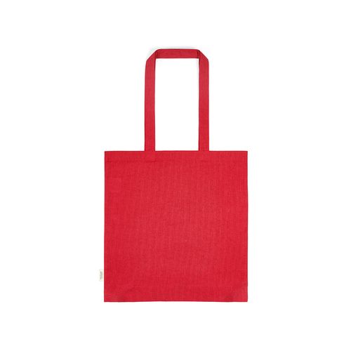 red Bolsa de compra Everest; algodón reciclado 140 gsm Asas de 65 cm