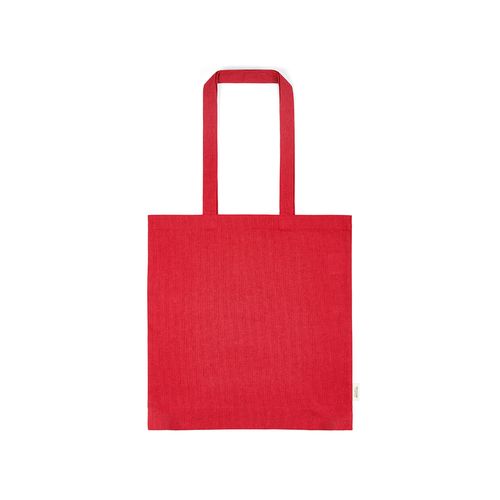 red Bolsa de compra Everest; algodón reciclado 140 gsm Asas de 65 cm