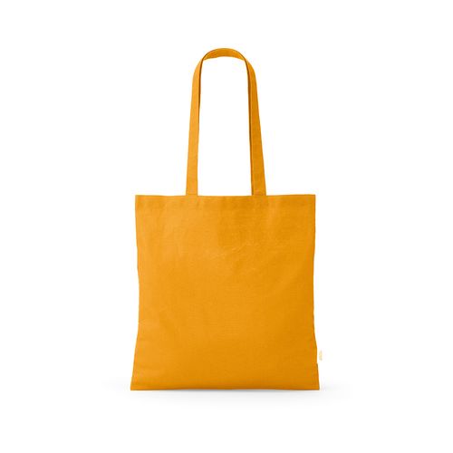 yellow Bolsa de compra Everest; algodón reciclado 140 gsm Asas de 65 cm