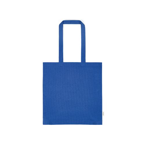 azulón Bolsa de compra Everest; algodón reciclado 140 gsm Asas de 65 cm